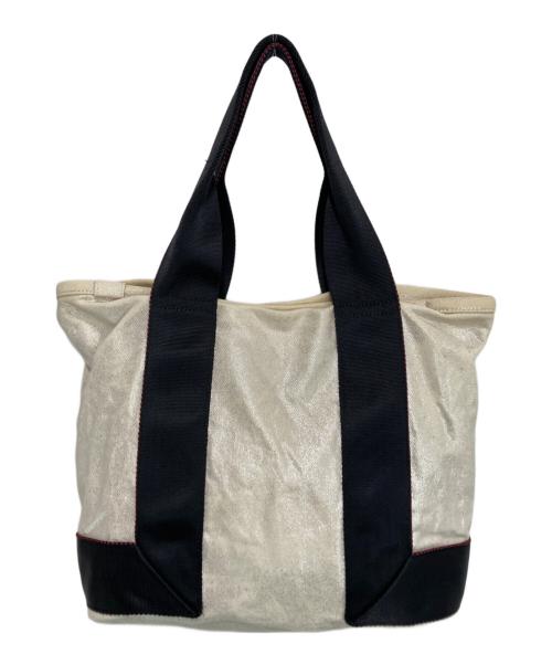 BRIEFING（ブリーフィング）BRIEFING (ブリーフィング) GLITTER CANVAS TOTE ホワイトの古着・服飾アイテム