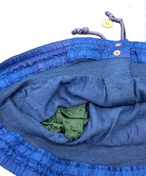 sacai（サカイ）sacai (サカイ) 異素材切替 シルク混ニットカーディガン ブルー×グリーン サイズ:1の古着・服飾アイテム