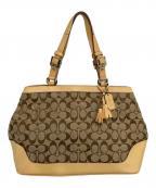 COACHコーチ）の古着「シグネチャー トートバッグ」｜ベージュ