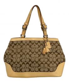 COACH（コーチ）の古着「シグネチャー トートバッグ」｜ベージュ
