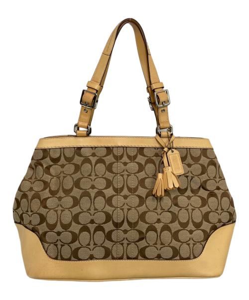COACH（コーチ）COACH (コーチ) シグネチャー トートバッグ ベージュの古着・服飾アイテム