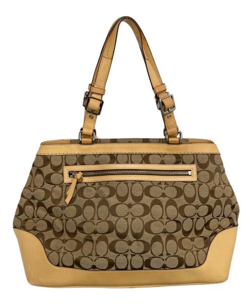 COACH（コーチ）COACH (コーチ) シグネチャー トートバッグ ベージュの古着・服飾アイテム
