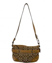 COACH（コーチ）の古着「シグネチャー ショルダーバッグ」｜ベージュ