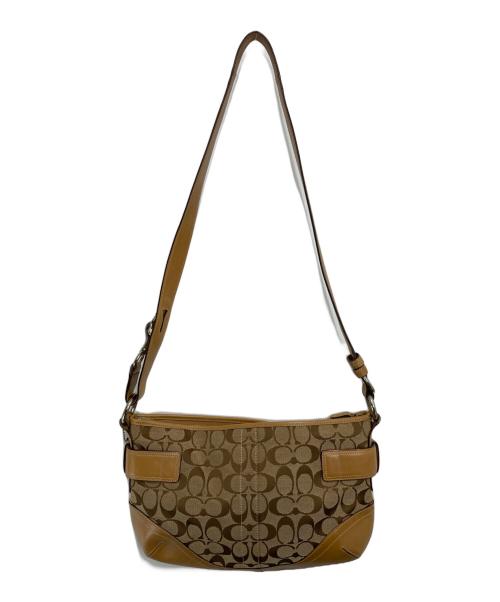 COACH（コーチ）COACH (コーチ) シグネチャー ショルダーバッグ ベージュの古着・服飾アイテム