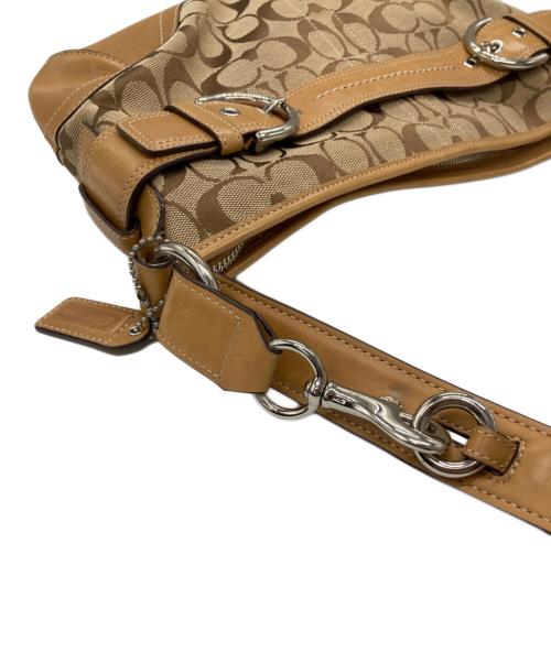 COACH（コーチ）COACH (コーチ) シグネチャー ショルダーバッグ ベージュの古着・服飾アイテム