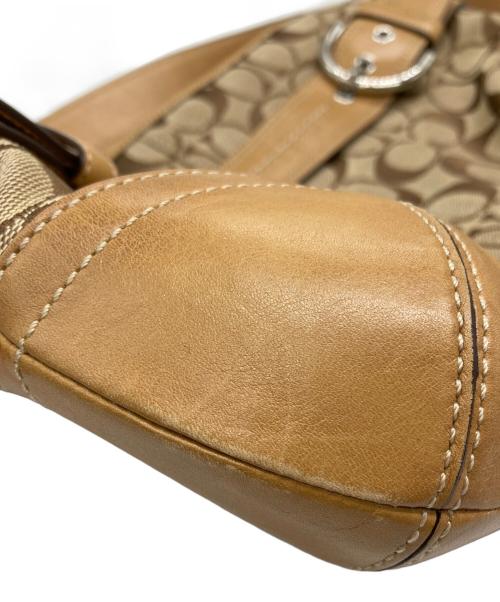 COACH（コーチ）COACH (コーチ) シグネチャー ショルダーバッグ ベージュの古着・服飾アイテム