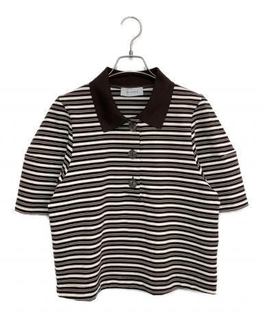 ADAM ET ROPE' アダムエロペ コクーンスリーブポロシャツ 中古・古着通販】Adam et Rope (アダム エ ロペ) ボーダーコクーン