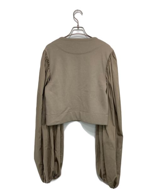 patou（パトゥ）patou (パトゥ) ボリュームスリーブジップアップジャケット ベージュ サイズ:Sの古着・服飾アイテム