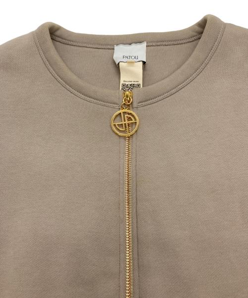 patou（パトゥ）patou (パトゥ) ボリュームスリーブジップアップジャケット ベージュ サイズ:Sの古着・服飾アイテム