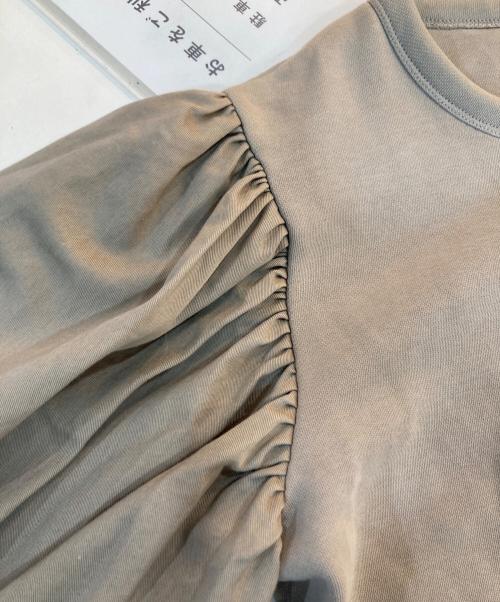patou（パトゥ）patou (パトゥ) ボリュームスリーブジップアップジャケット ベージュ サイズ:Sの古着・服飾アイテム