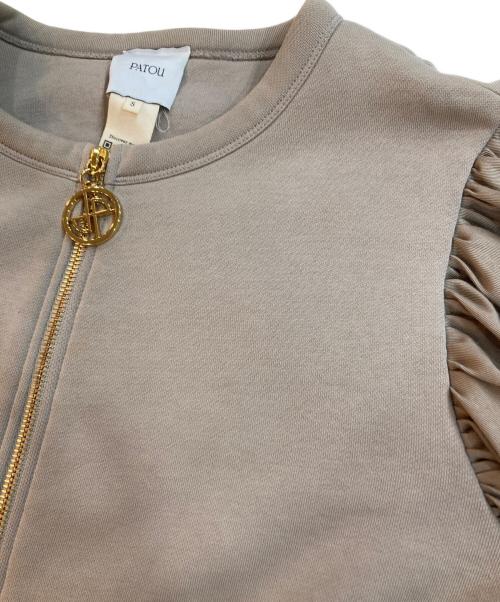 patou（パトゥ）patou (パトゥ) ボリュームスリーブジップアップジャケット ベージュ サイズ:Sの古着・服飾アイテム