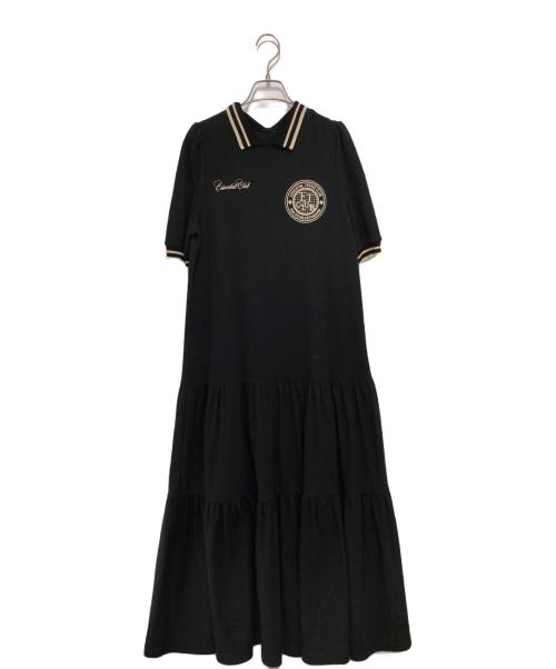 DOUBLE STANDARD CLOTHING（ダブルスタンダードクロージング）DOUBLE STANDARD CLOTHING (ダブルスタンダードクロージング) ESSENTIAL カノコジャージティアードポロワンピース ブラック サイズ:36 未使用品の古着・服飾アイテム