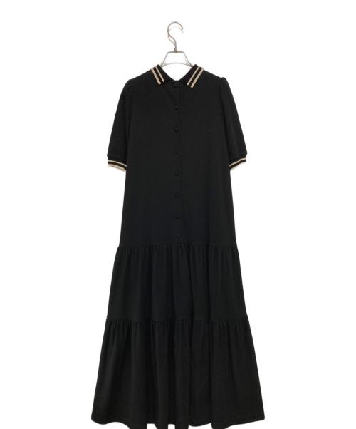DOUBLE STANDARD CLOTHING（ダブルスタンダードクロージング）DOUBLE STANDARD CLOTHING (ダブルスタンダードクロージング) ESSENTIAL カノコジャージティアードポロワンピース ブラック サイズ:36 未使用品の古着・服飾アイテム