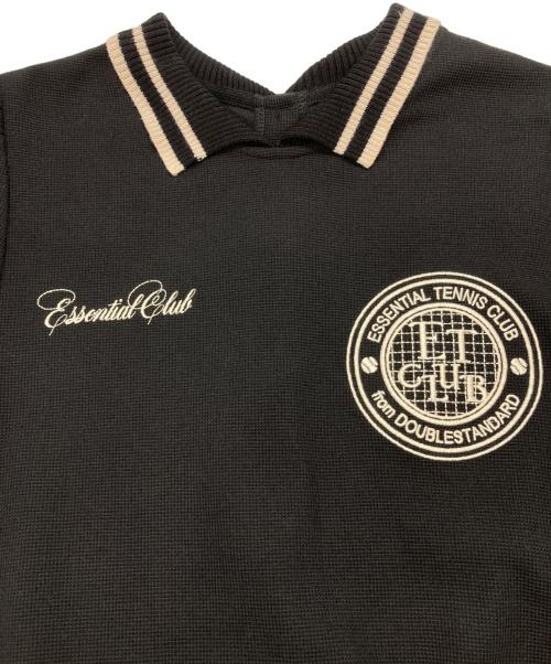 DOUBLE STANDARD CLOTHING（ダブルスタンダードクロージング）DOUBLE STANDARD CLOTHING (ダブルスタンダードクロージング) ESSENTIAL カノコジャージティアードポロワンピース ブラック サイズ:36 未使用品の古着・服飾アイテム