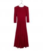 BORDERS at BALCONYボーダーズアットバルコニー）の古着「JERSEY MAXI DRESS マキシワンピース」｜レッド