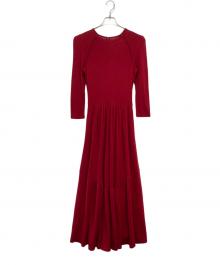 BORDERS at BALCONY（ボーダーズアットバルコニー）の古着「JERSEY MAXI DRESS マキシワンピース」｜レッド