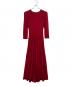 BORDERS at BALCONY（ボーダーズアットバルコニー）の古着「JERSEY MAXI DRESS マキシワンピース」｜レッド
