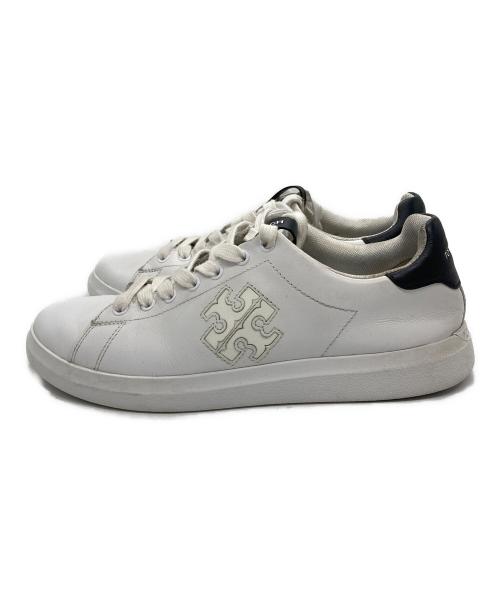 TORY BURCH（トリーバーチ）TORY BURCH (トリーバーチ) DOUBLE T HOWELL COURT ローカットスニーカー ホワイト×ブラック サイズ:7Mの古着・服飾アイテム