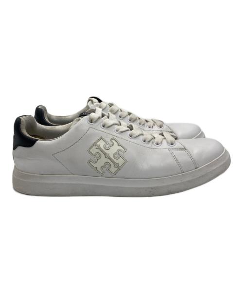 TORY BURCH（トリーバーチ）TORY BURCH (トリーバーチ) DOUBLE T HOWELL COURT ローカットスニーカー ホワイト×ブラック サイズ:7Mの古着・服飾アイテム