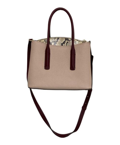 Kate Spade（ケイトスペード）Kate Spade (ケイトスペード) 2WAYショルダーバッグ ピンク×ボルドーの古着・服飾アイテム