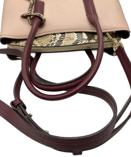 Kate Spade（ケイトスペード）Kate Spade (ケイトスペード) 2WAYショルダーバッグ ピンク×ボルドーの古着・服飾アイテム