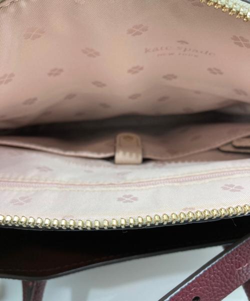 Kate Spade（ケイトスペード）Kate Spade (ケイトスペード) 2WAYショルダーバッグ ピンク×ボルドーの古着・服飾アイテム