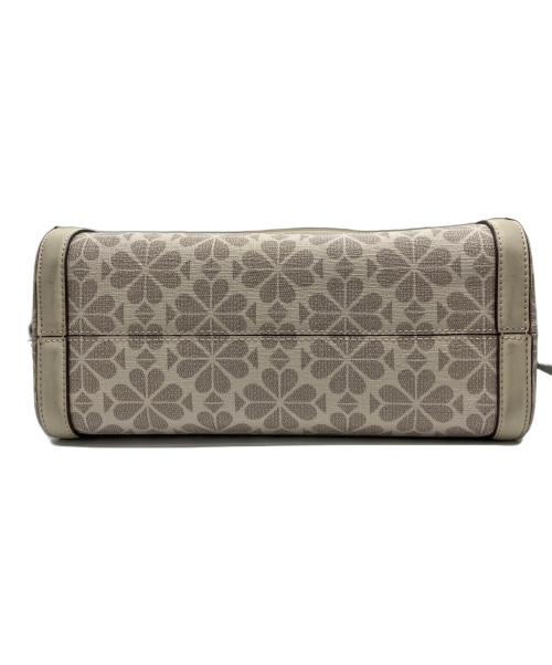 Kate Spade（ケイトスペード）Kate Spade (ケイトスペード) ローワン スペード フラワー コーテッド キャンバス ミディアム NS 2WAYバッグ アイボリー×グレーの古着・服飾アイテム