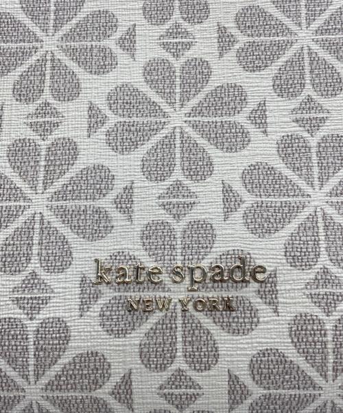 Kate Spade（ケイトスペード）Kate Spade (ケイトスペード) ローワン スペード フラワー コーテッド キャンバス ミディアム NS 2WAYバッグ アイボリー×グレーの古着・服飾アイテム