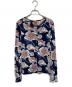 TORY BURCH（トリーバーチ）の古着「総柄ヘンリーネックカットソー」｜ネイビー