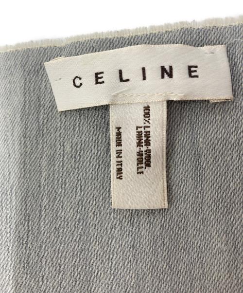 CELINE（セリーヌ）CELINE (セリーヌ) 馬車柄ウールストール ブルーの古着・服飾アイテム