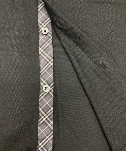 BURBERRY BLACK LABEL（バーバリーブラックレーベル）BURBERRY BLACK LABEL (バーバリーブラックレーベル) ホース刺繍 半袖ポロシャツ ブラック サイズ:1の古着・服飾アイテム