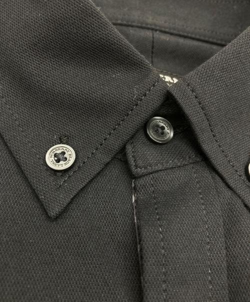 BURBERRY BLACK LABEL（バーバリーブラックレーベル）BURBERRY BLACK LABEL (バーバリーブラックレーベル) ホース刺繍 半袖ポロシャツ ブラック サイズ:1の古着・服飾アイテム