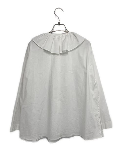 DRESSTERIOR（ドレステリア）DRESSTERIOR (ドレステリア) ラッフルカラーブラウス ホワイト サイズ:36の古着・服飾アイテム
