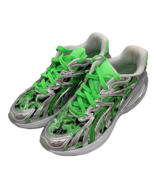 PUMA（プーマ）PUMA (プーマ) RIPNDIP (リップンディップ) INVERSE RIPNDIP PUMA SILVER-FLURO GREEN PES グリーン×シルバー サイズ:US8.5の古着・服飾アイテム