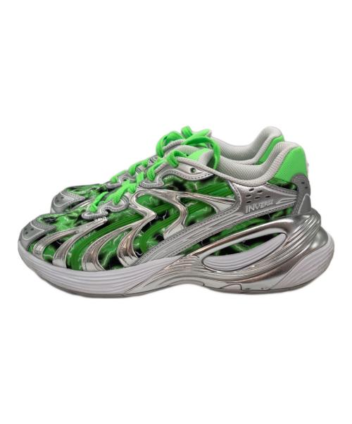 PUMA（プーマ）PUMA (プーマ) RIPNDIP (リップンディップ) INVERSE RIPNDIP PUMA SILVER-FLURO GREEN PES グリーン×シルバー サイズ:US8.5の古着・服飾アイテム