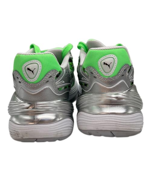 PUMA（プーマ）PUMA (プーマ) RIPNDIP (リップンディップ) INVERSE RIPNDIP PUMA SILVER-FLURO GREEN PES グリーン×シルバー サイズ:US8.5の古着・服飾アイテム