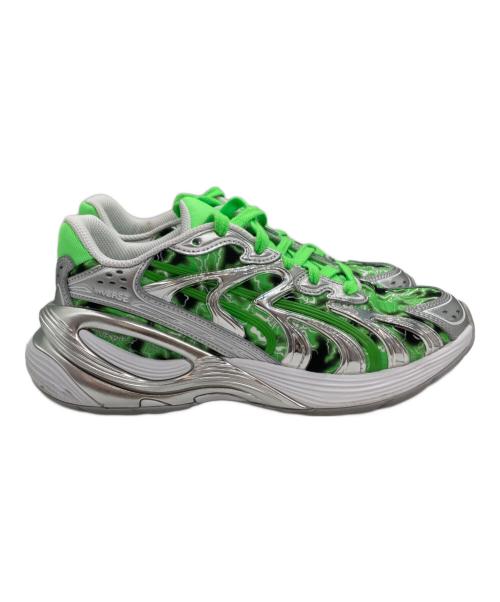 PUMA（プーマ）PUMA (プーマ) RIPNDIP (リップンディップ) INVERSE RIPNDIP PUMA SILVER-FLURO GREEN PES グリーン×シルバー サイズ:US8.5の古着・服飾アイテム