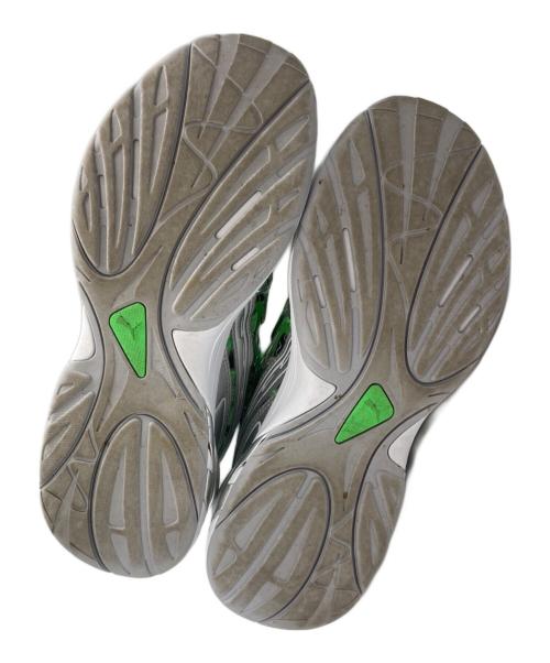 PUMA（プーマ）PUMA (プーマ) RIPNDIP (リップンディップ) INVERSE RIPNDIP PUMA SILVER-FLURO GREEN PES グリーン×シルバー サイズ:US8.5の古着・服飾アイテム