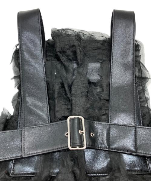 noir kei ninomiya（ノワール ケイ ニノミヤ）noir kei ninomiya (ノワール ケイ ニノミヤ) 19AW チュールフリルベルトハーネス ブラック サイズ:XSの古着・服飾アイテム