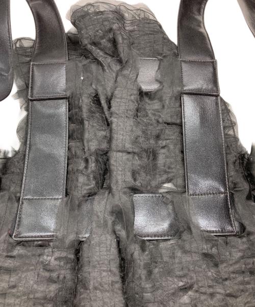 noir kei ninomiya（ノワール ケイ ニノミヤ）noir kei ninomiya (ノワール ケイ ニノミヤ) 19AW チュールフリルベルトハーネス ブラック サイズ:XSの古着・服飾アイテム