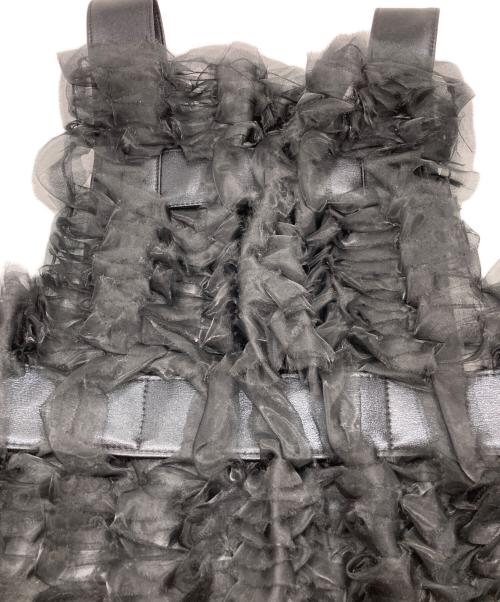 noir kei ninomiya（ノワール ケイ ニノミヤ）noir kei ninomiya (ノワール ケイ ニノミヤ) 19AW チュールフリルベルトハーネス ブラック サイズ:XSの古着・服飾アイテム