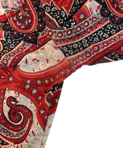 ETRO（エトロ）ETRO (エトロ) ペイズリー柄カットソー レッド×ブラック サイズ:40の古着・服飾アイテム