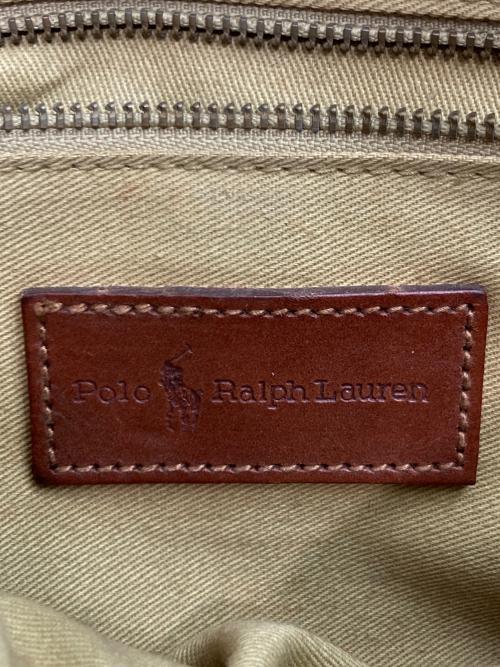 RALPH LAUREN（ラルフローレン）RALPH LAUREN (ラルフローレン) メッセンジャーバッグ グリーン×ブラウンの古着・服飾アイテム