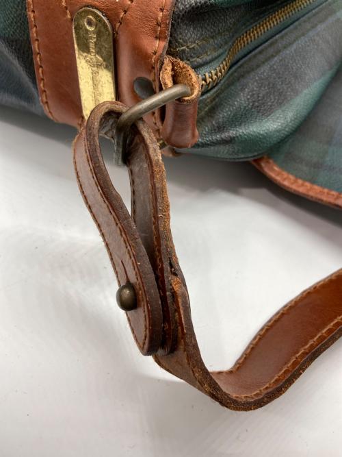 RALPH LAUREN（ラルフローレン）RALPH LAUREN (ラルフローレン) メッセンジャーバッグ グリーン×ブラウンの古着・服飾アイテム