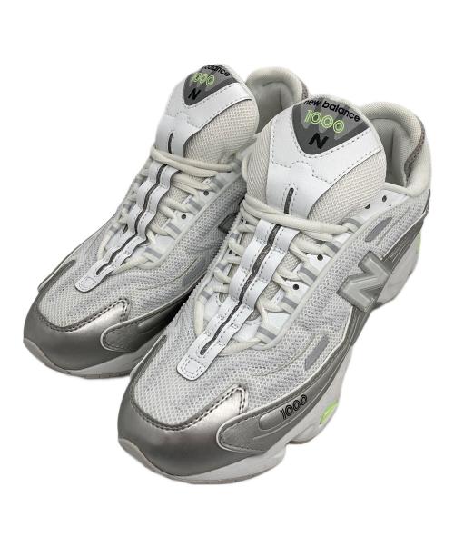 NEW BALANCE（ニューバランス）NEW BALANCE (ニューバランス) スニーカー ホワイト×グリーン サイズ:27cmの古着・服飾アイテム