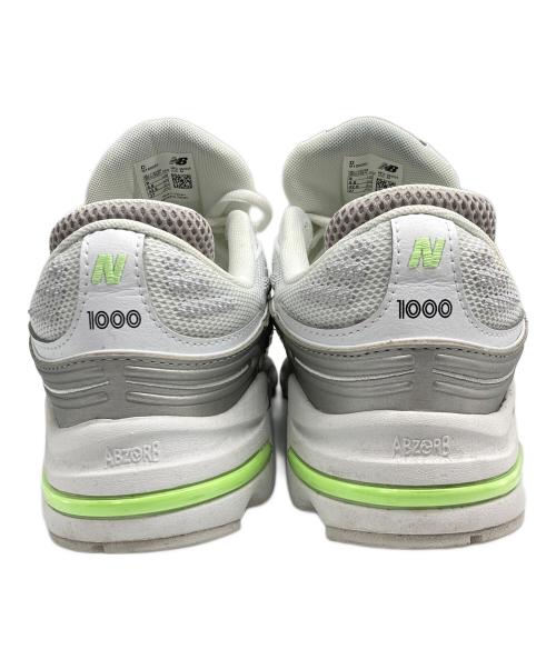 NEW BALANCE（ニューバランス）NEW BALANCE (ニューバランス) スニーカー ホワイト×グリーン サイズ:27cmの古着・服飾アイテム