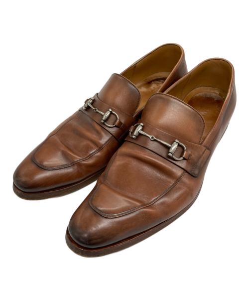 GUCCI（グッチ）GUCCI (グッチ) ホースビットローファー ブラウン サイズ:8 1/2の古着・服飾アイテム