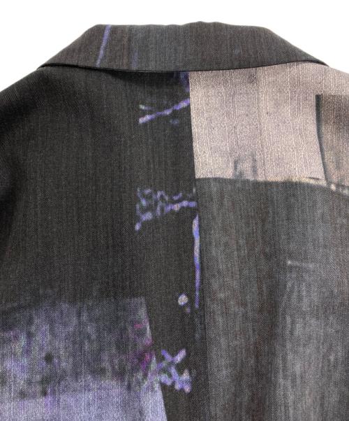 Y's（ワイズ）Y's (ワイズ) 23AW 総柄ウールギャバジンコート グレー サイズ:2の古着・服飾アイテム