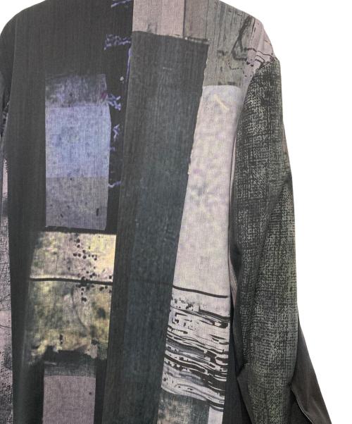Y's（ワイズ）Y's (ワイズ) 23AW 総柄ウールギャバジンコート グレー サイズ:2の古着・服飾アイテム