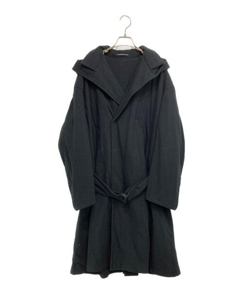 yohji yamamoto+noir（ヨウジヤマモトプリュスノアール）yohji yamamoto+noir (ヨウジヤマモトプリュスノアール) 16AW コットンフーデッドコート ブラック サイズ:2の古着・服飾アイテム